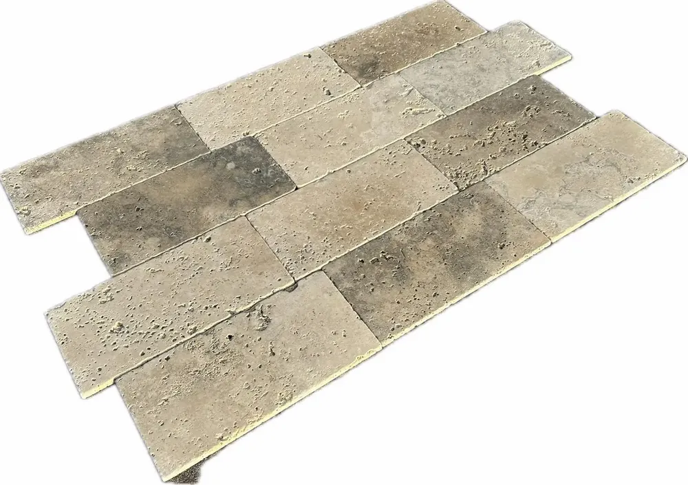 Systèmes de terrasse - Travertin Etrusco Vieilli - 20x40 cm - SENINI STONE  -NATURAL STONE MADE IN ITALY-