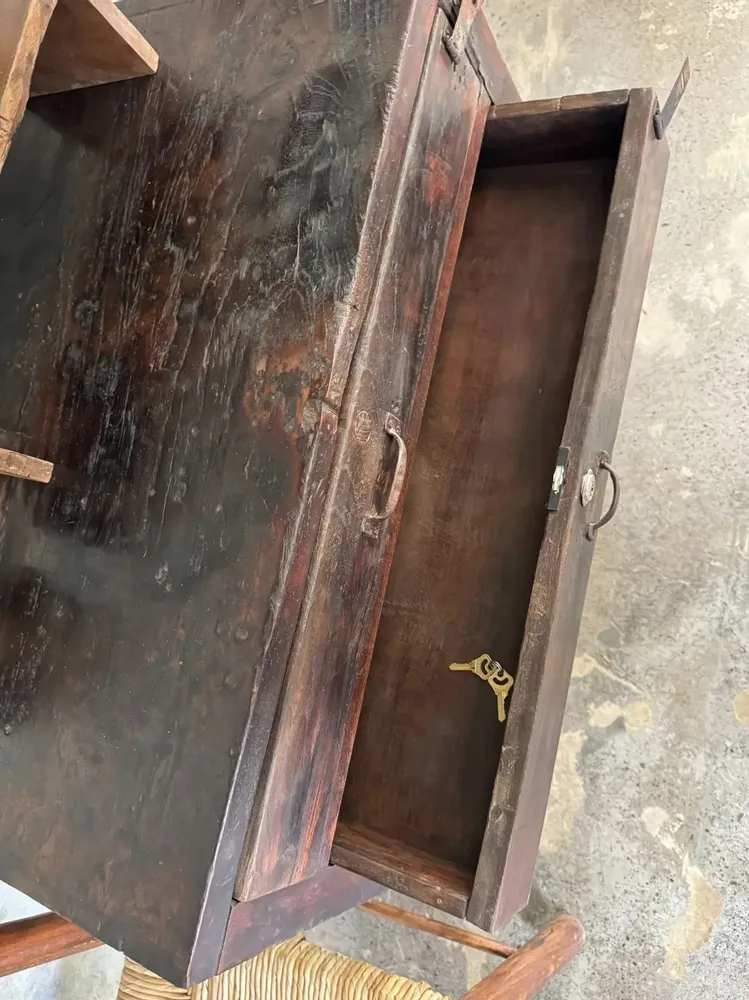 Commodes - Meuble de métier ancien indonésien en teck à deux tiroirs H80,5 - OFFICE OBJETS