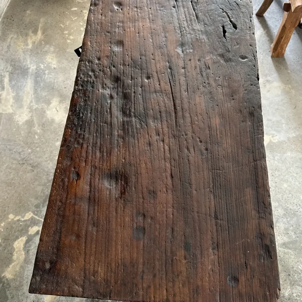 Chests of drawers - Antique Indonesian teak trade cabinet with one drawer H82.5 L76x49 - OFFICE OBJETS