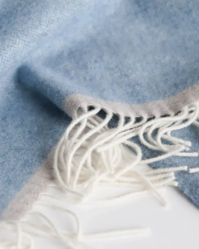 Plaids - Plaid doux en cachemire et laine mérinos MILANO bleu - MOST-BLANKETS