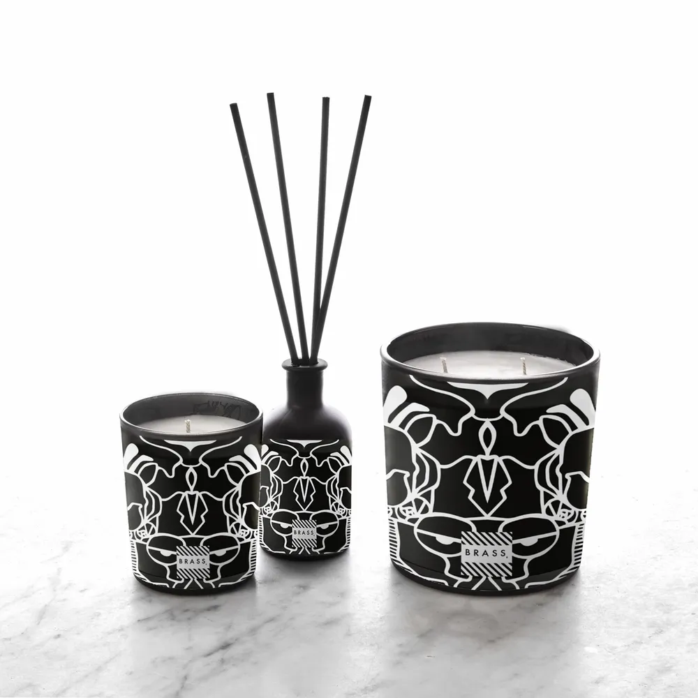 Candles - Black Misu Large Scented Candle - Design by BRASS - ARTDECORIS