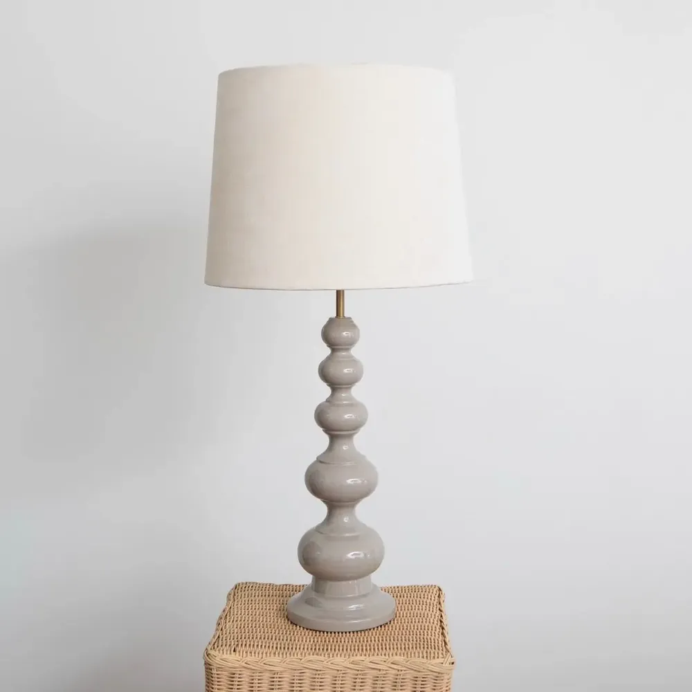 Table lamps - TUCANA wooden table lamp. - MAHE HOMEWARE