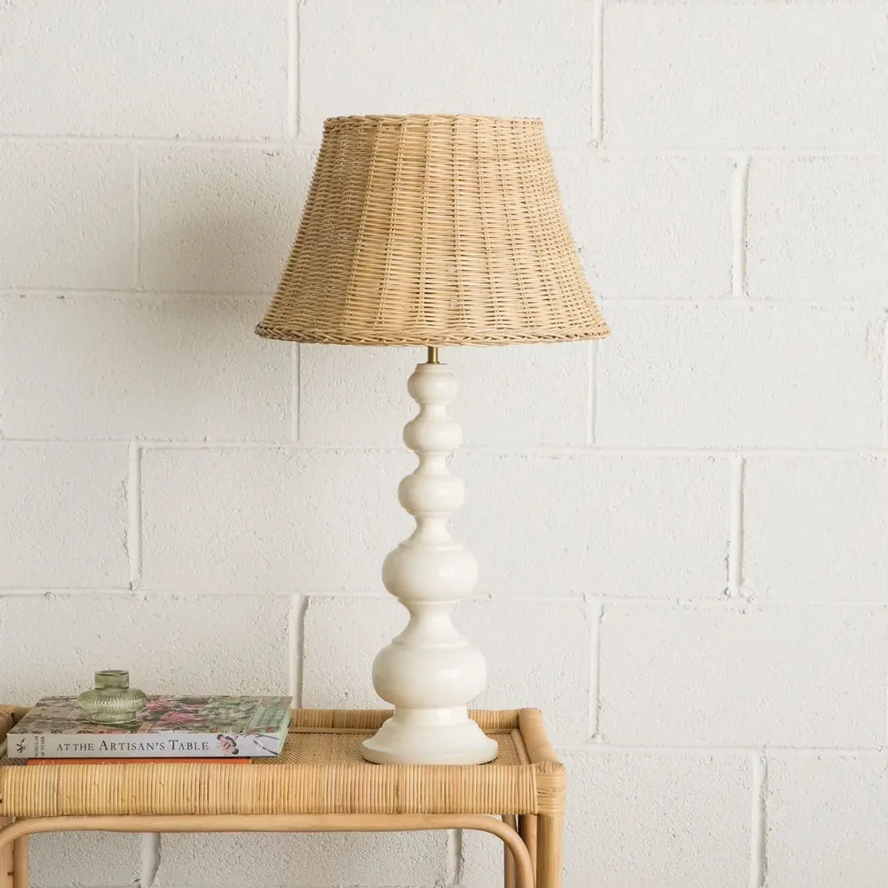 Table lamps - TUCANA wooden table lamp. - MAHE HOMEWARE