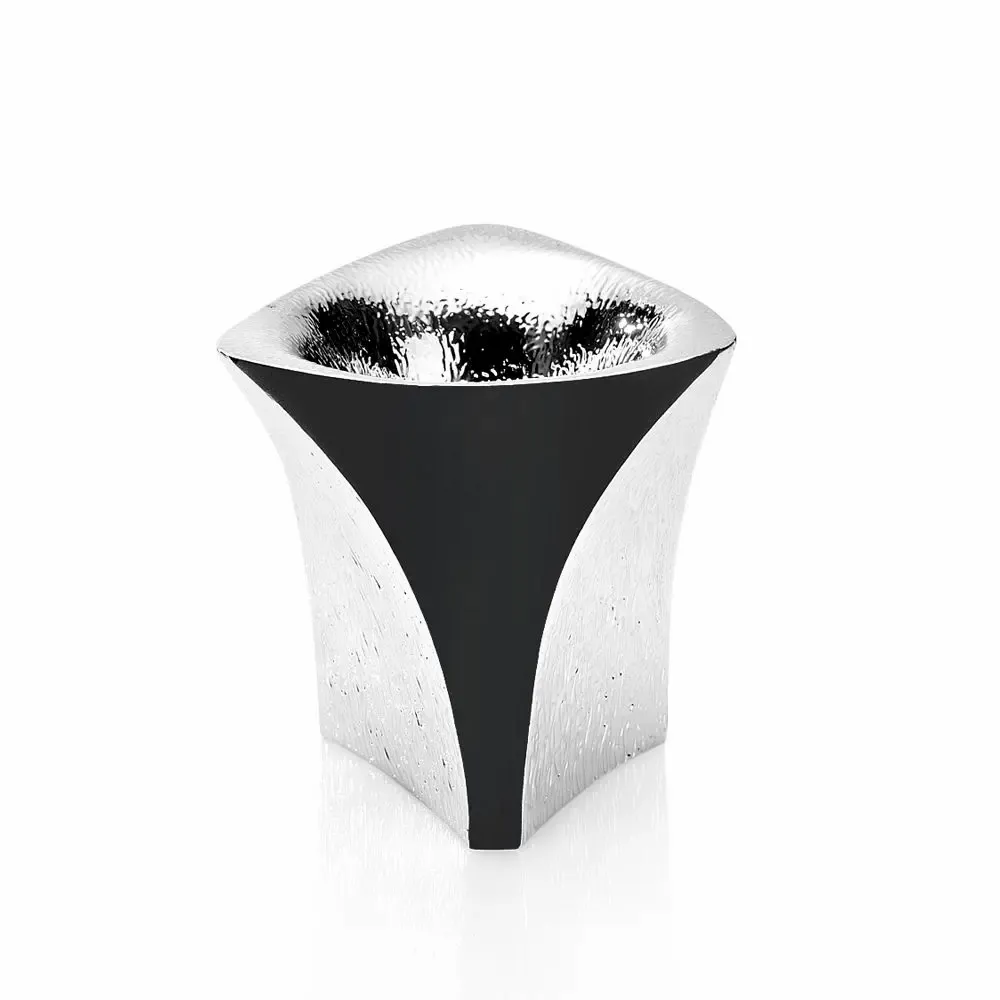 Design objects - Vase with silver and matt black "Ayum" - OTTAVIANI