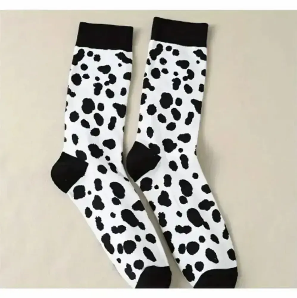 Objets design - Chaussettes imprimées Vache noire et blanche pour Homme - VACHES ET COMPAGNIE