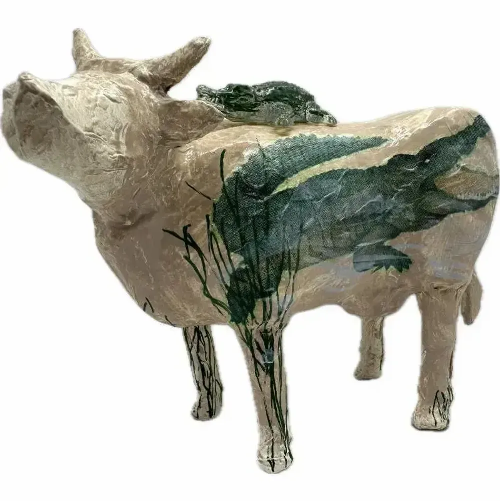 Objets design - Vache décorative la CroCOWdile - VACHES ET COMPAGNIE