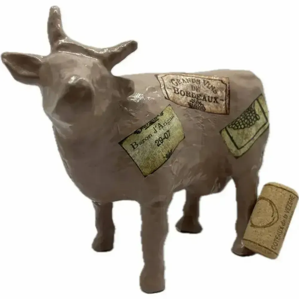 Objets design - Vache décorée la VitiCOWle - VACHES ET COMPAGNIE