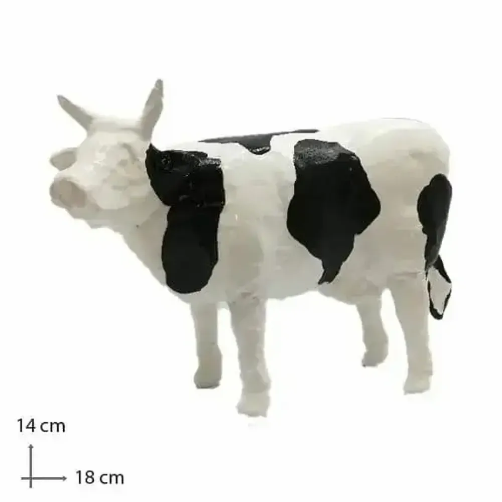Objets design - Vache décorative la BroCOWtte : le noir-blanc artisanal - VACHES ET COMPAGNIE