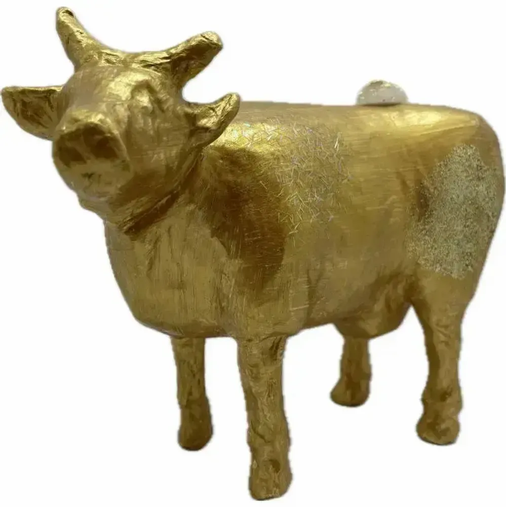 Objets design - Vache décorative la COWrrid'or - VACHES ET COMPAGNIE