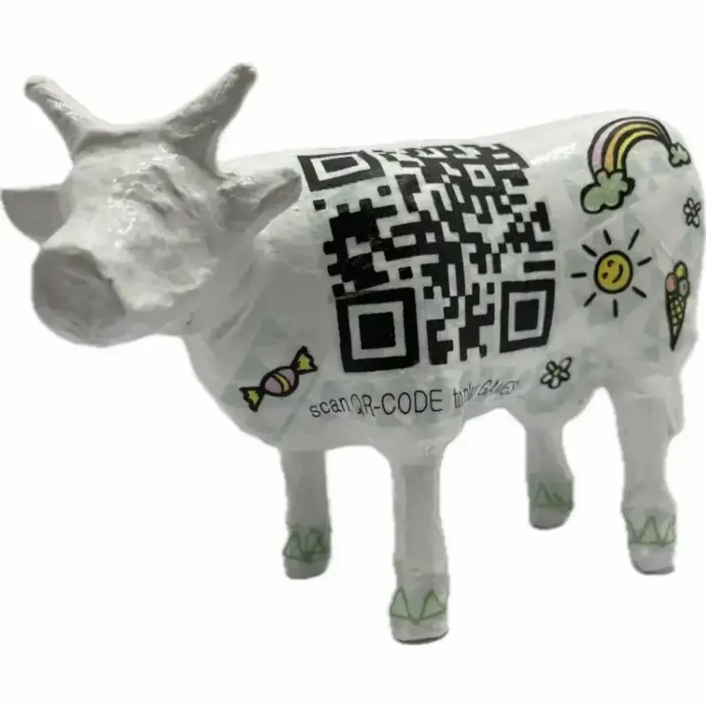 Objets design - Vache décorative la QR COWde - VACHES ET COMPAGNIE