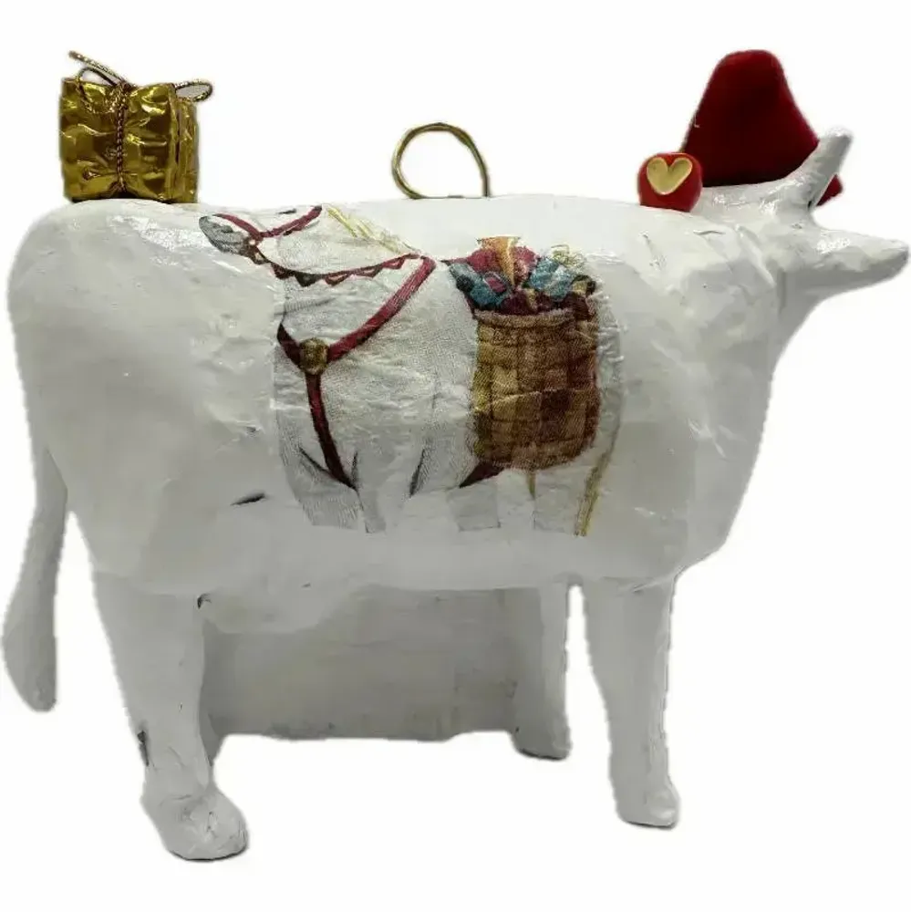 Objets design - Vache décorative la Saint NiCOWlas - VACHES ET COMPAGNIE