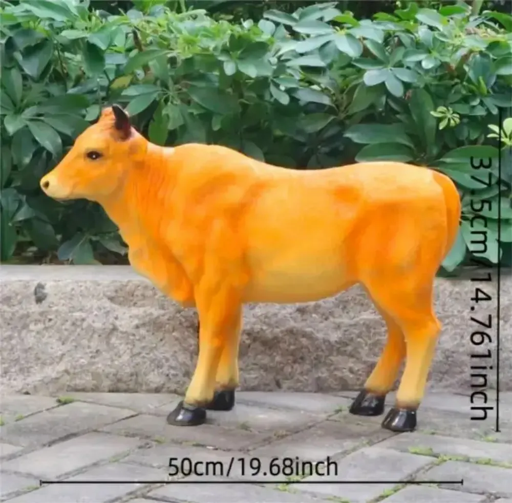 Objets design - Vache décorative blonde en Résine - VACHES ET COMPAGNIE