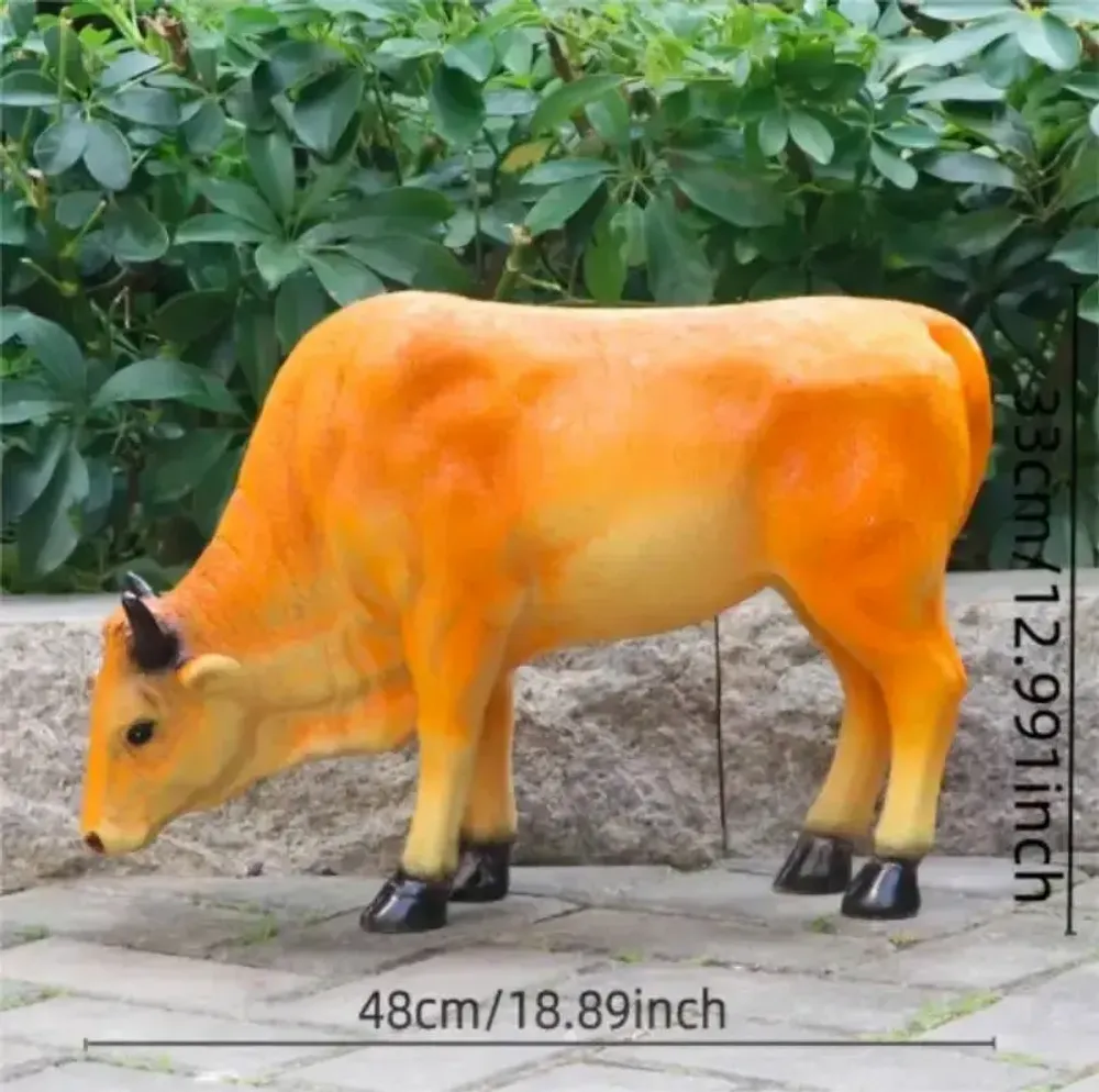 Objets design - Vache décorative blonde en Résine - VACHES ET COMPAGNIE