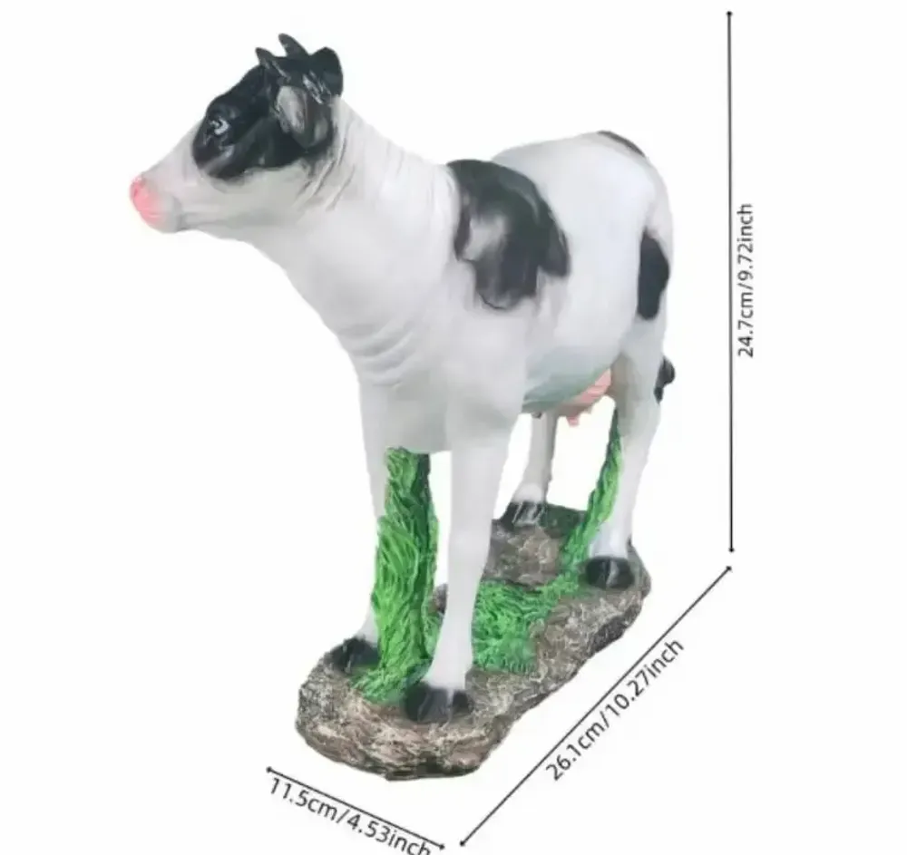 Objets design - Vache décorative noire et blanche en Résine - VACHES ET COMPAGNIE