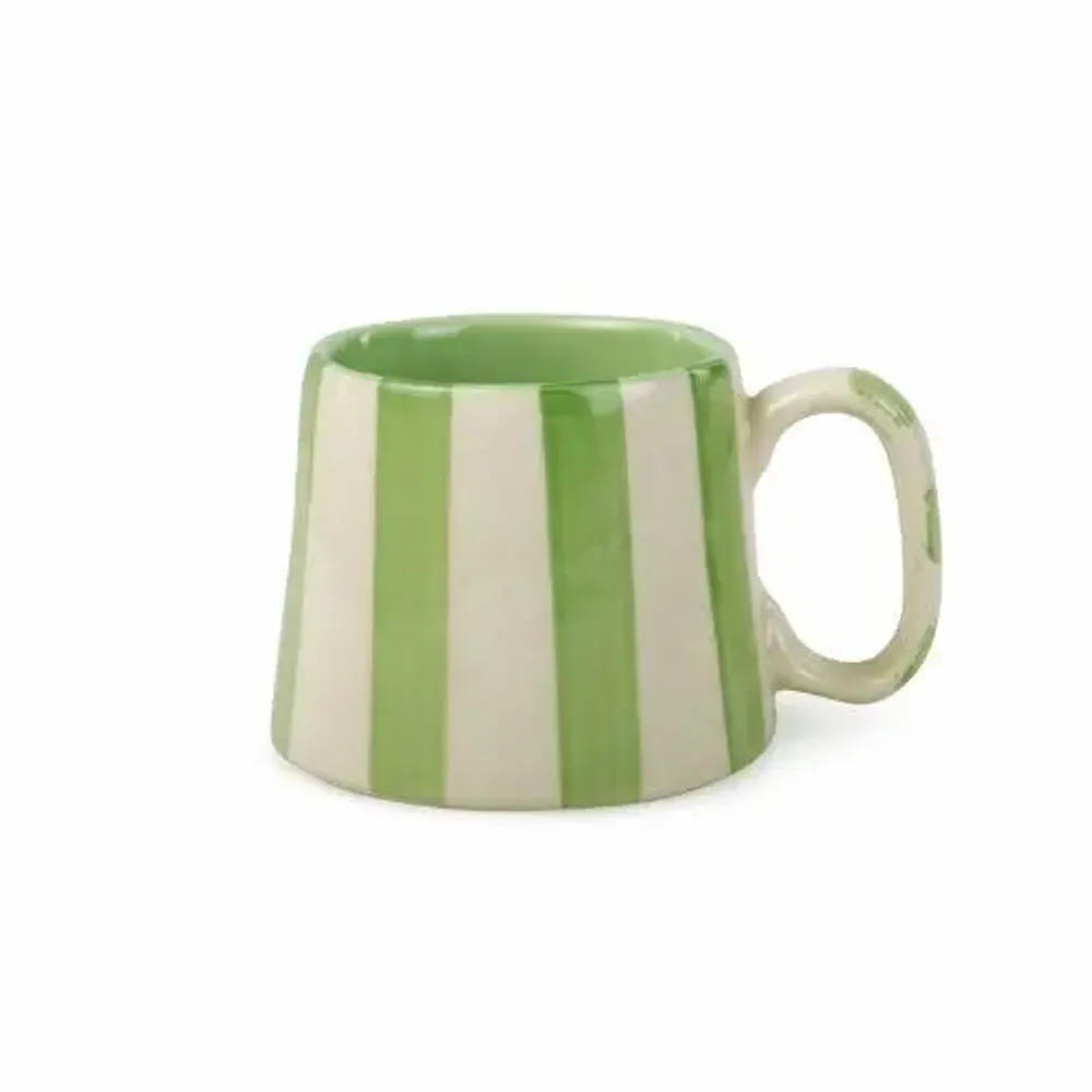 Tasses et mugs - Tasses à café à rayures en céramique - 3,6 x 2,6 pouces - CASA AMAROSA