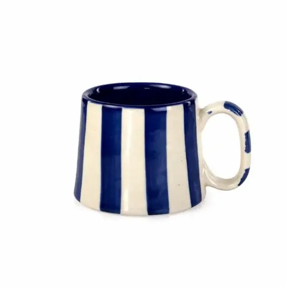 Tasses et mugs - Tasses à café à rayures en céramique - 3,6 x 2,6 pouces - CASA AMAROSA