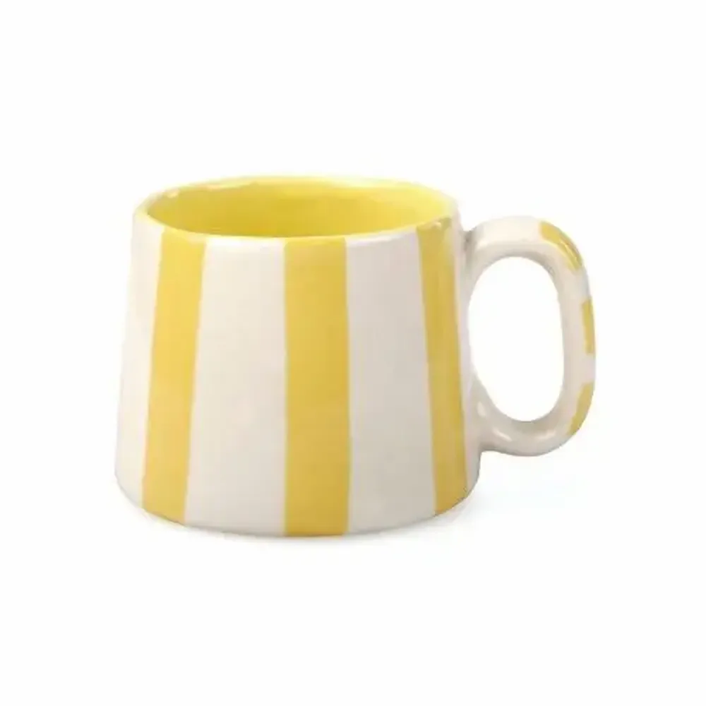 Tasses et mugs - Tasses à café à rayures en céramique - 3,6 x 2,6 pouces - CASA AMAROSA