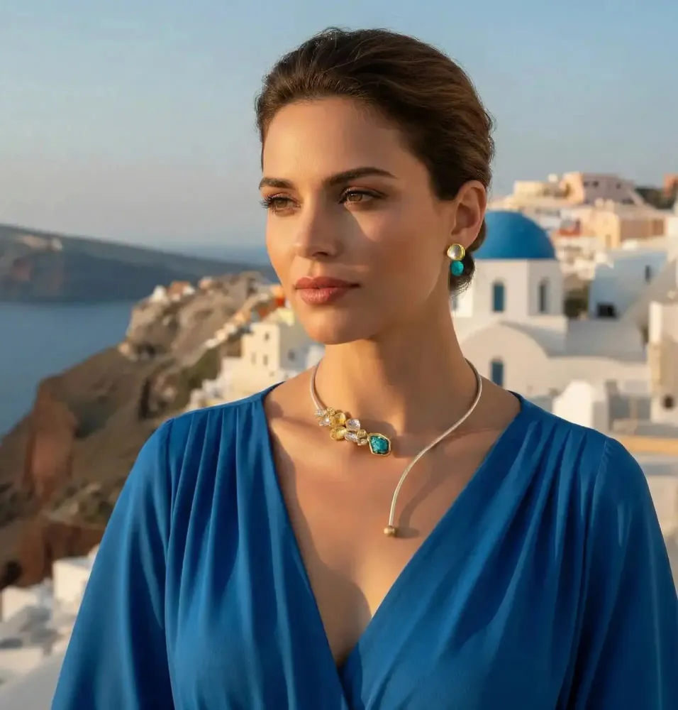 Jewelry - Al Karnak Earrings - V UNIQUENESS FINE GREEK JEWELRY