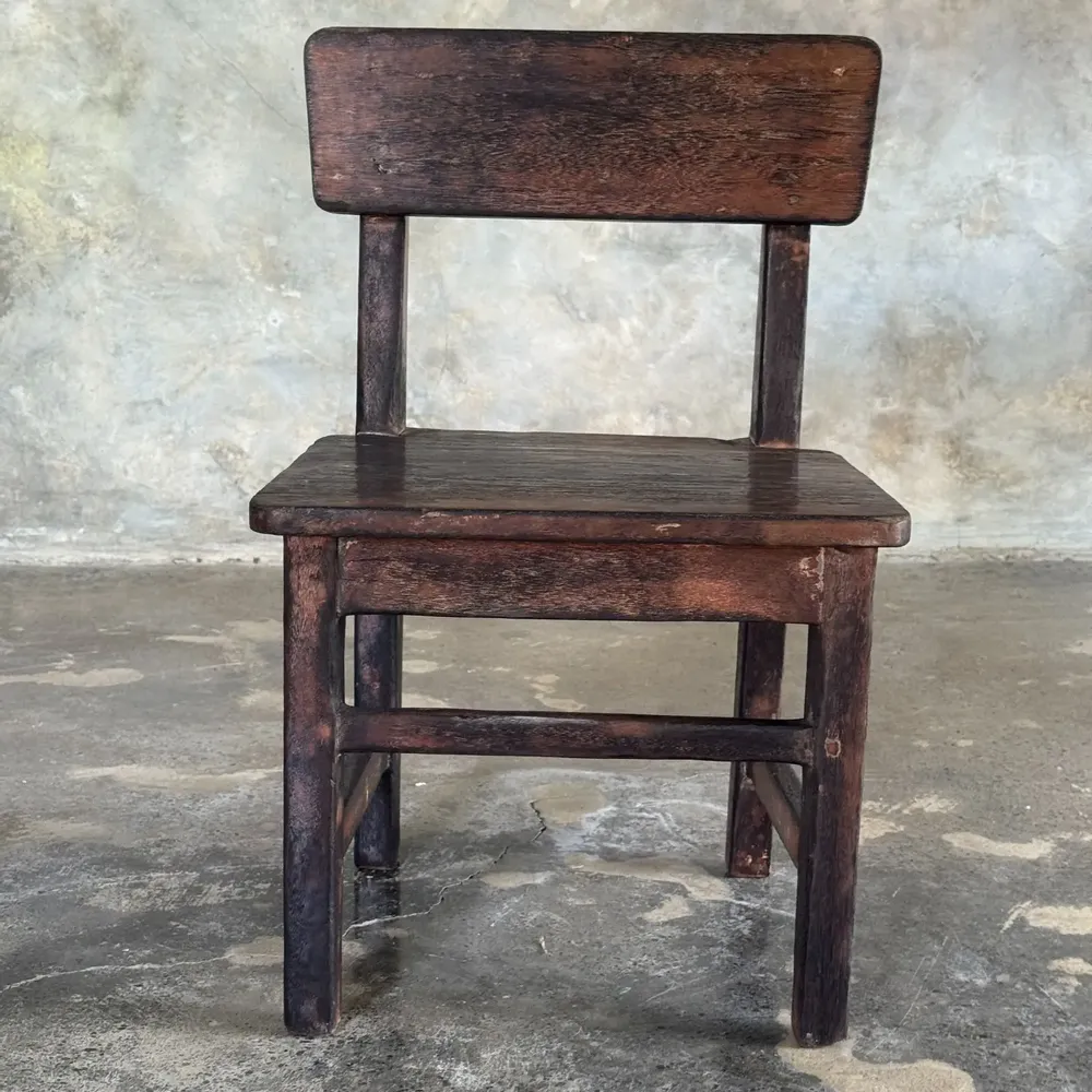 Chairs - Small antique Indonesian teak children's chair - OFFICE OBJETS