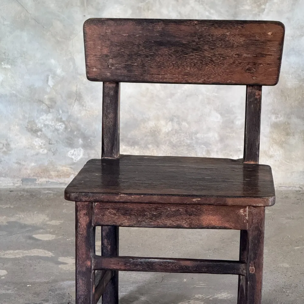 Chairs - Small antique Indonesian teak children's chair - OFFICE OBJETS