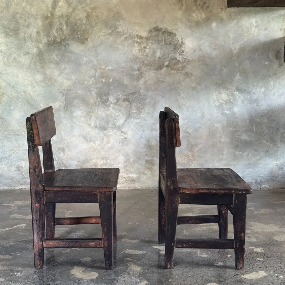 Chairs - Small antique Indonesian teak children's chair - OFFICE OBJETS