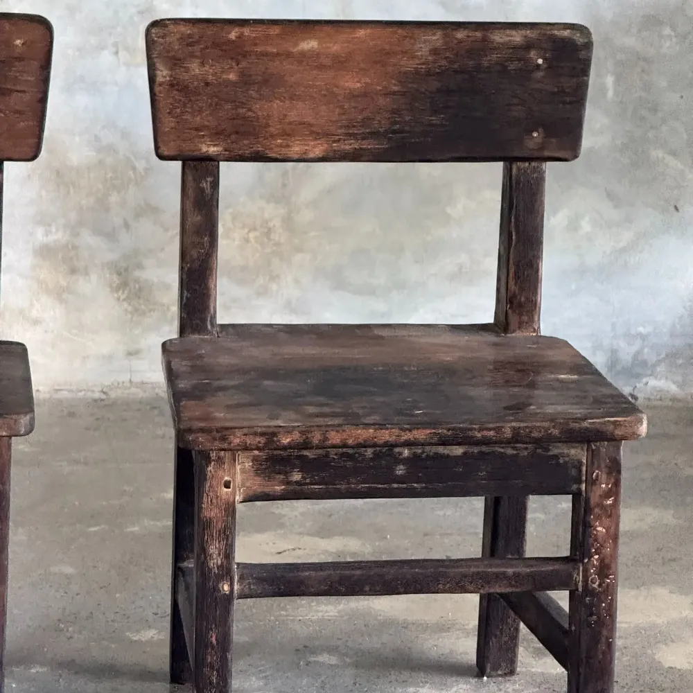 Chairs - Small antique Indonesian teak children's chair - OFFICE OBJETS