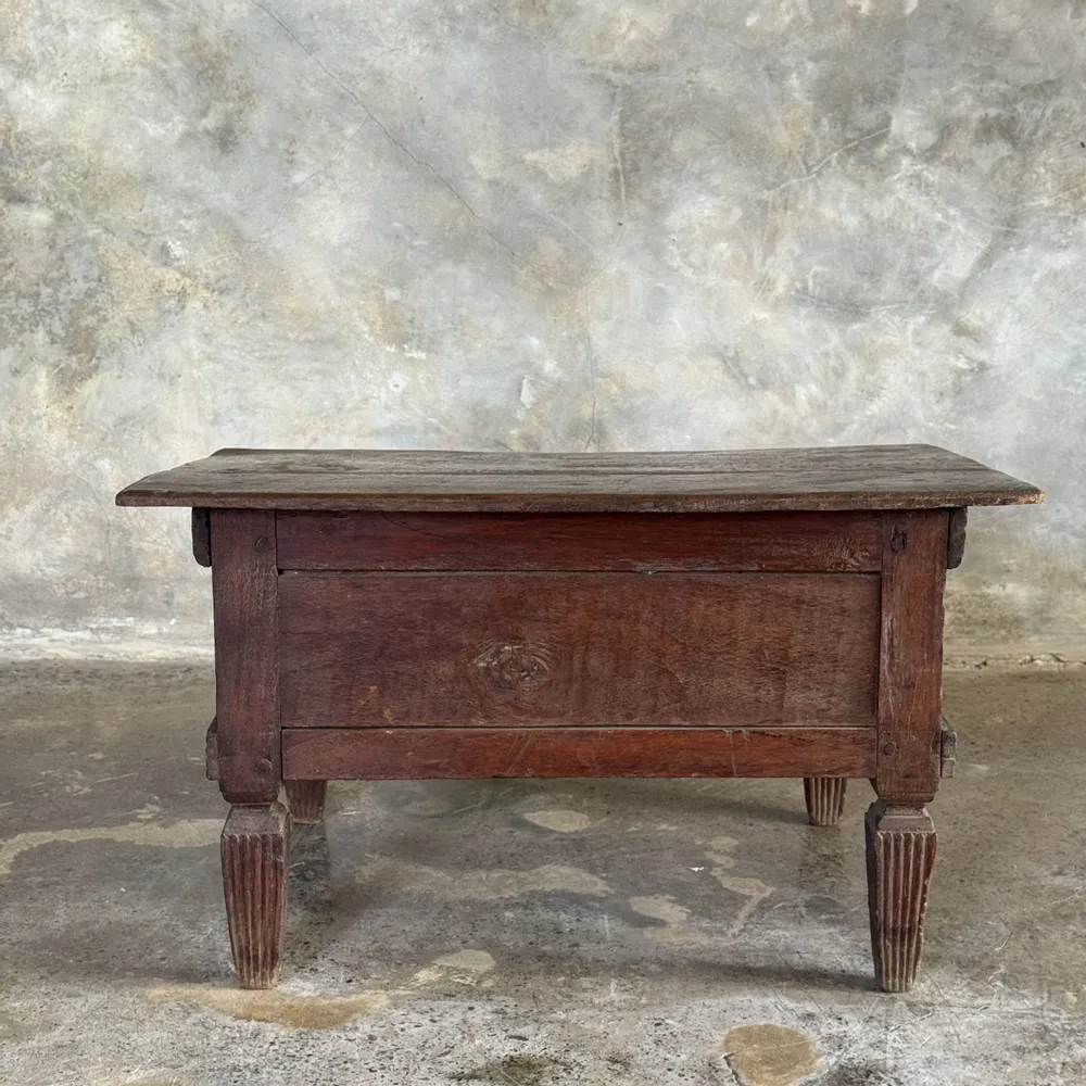 Bureaux - Petit écritoire table basse ancienne indonésienne en teck H33 40,5x55 - OFFICE OBJETS
