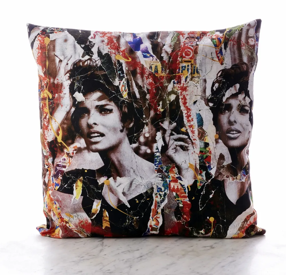 Fabric cushions - Linda decorative cushion cover 45 x 45 - Design by Anne Mondy - ARTDECORIS