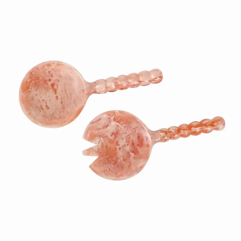 Ustensiles de cuisine - Serveur à salade en résine, rose (lot de 2), 4,10 x 8,75 pouces - CASA AMAROSA