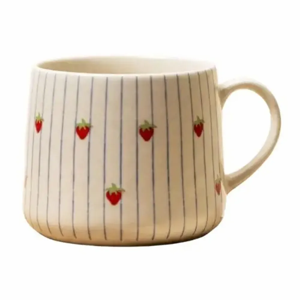 Ustensiles de cuisine - Tasse en céramique à rayures pastèque, 3,5 x 3 pouces - CASA AMAROSA