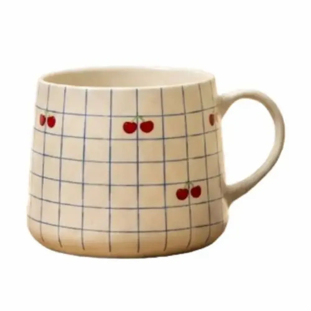 Ustensiles de cuisine - Tasse en céramique à rayures pastèque, 3,5 x 3 pouces - CASA AMAROSA