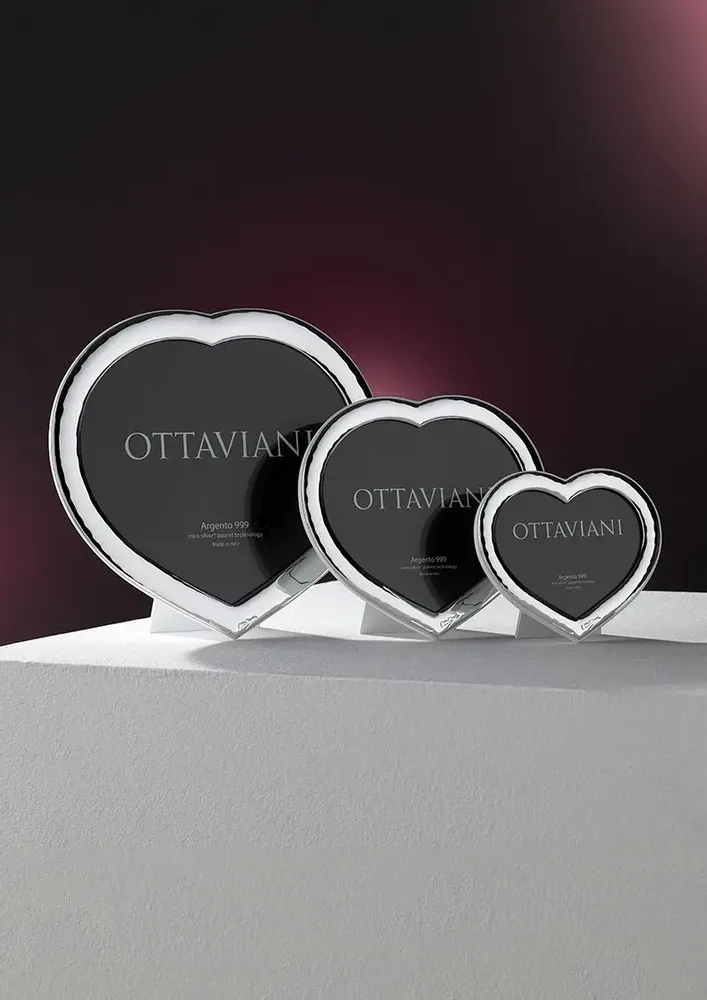 Objets design - Cadre photo Miro-argent « Petit cœur » - OTTAVIANI
