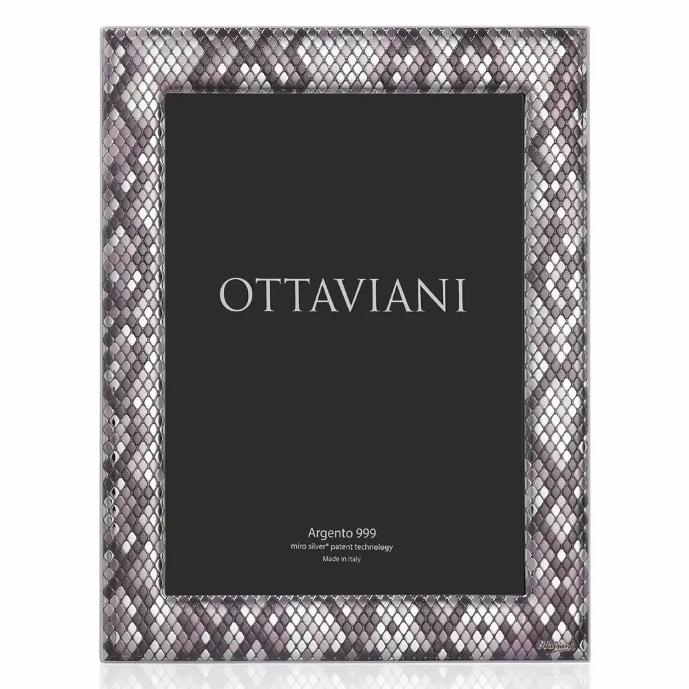 Objets design - Cadre photo Miro-argent « Python gris foncé » - OTTAVIANI