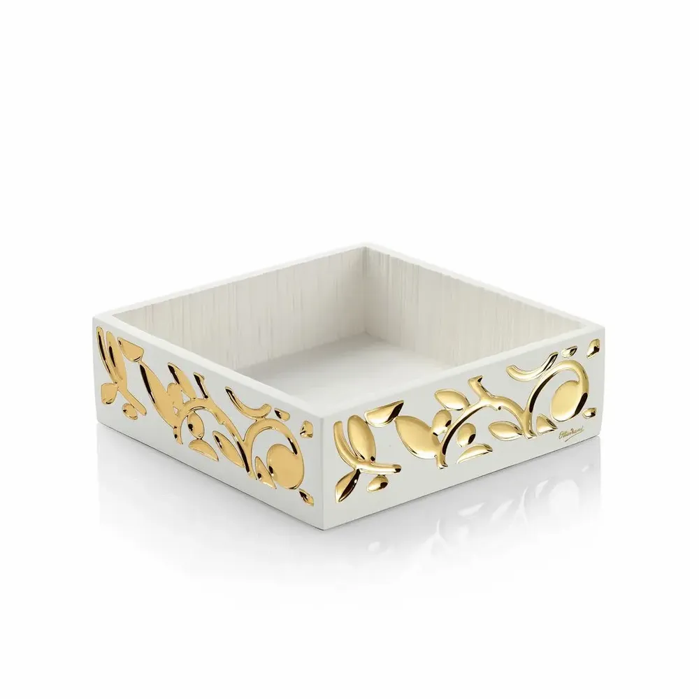 Objets design - centre de table en résine dorée - OTTAVIANI