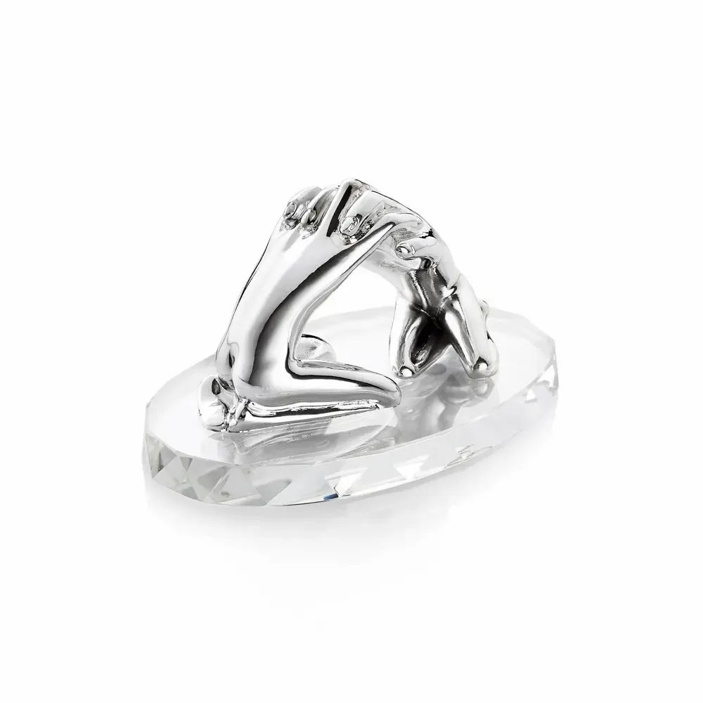 Objets design - Sculpture avec "Étreinte" en argent - OTTAVIANI
