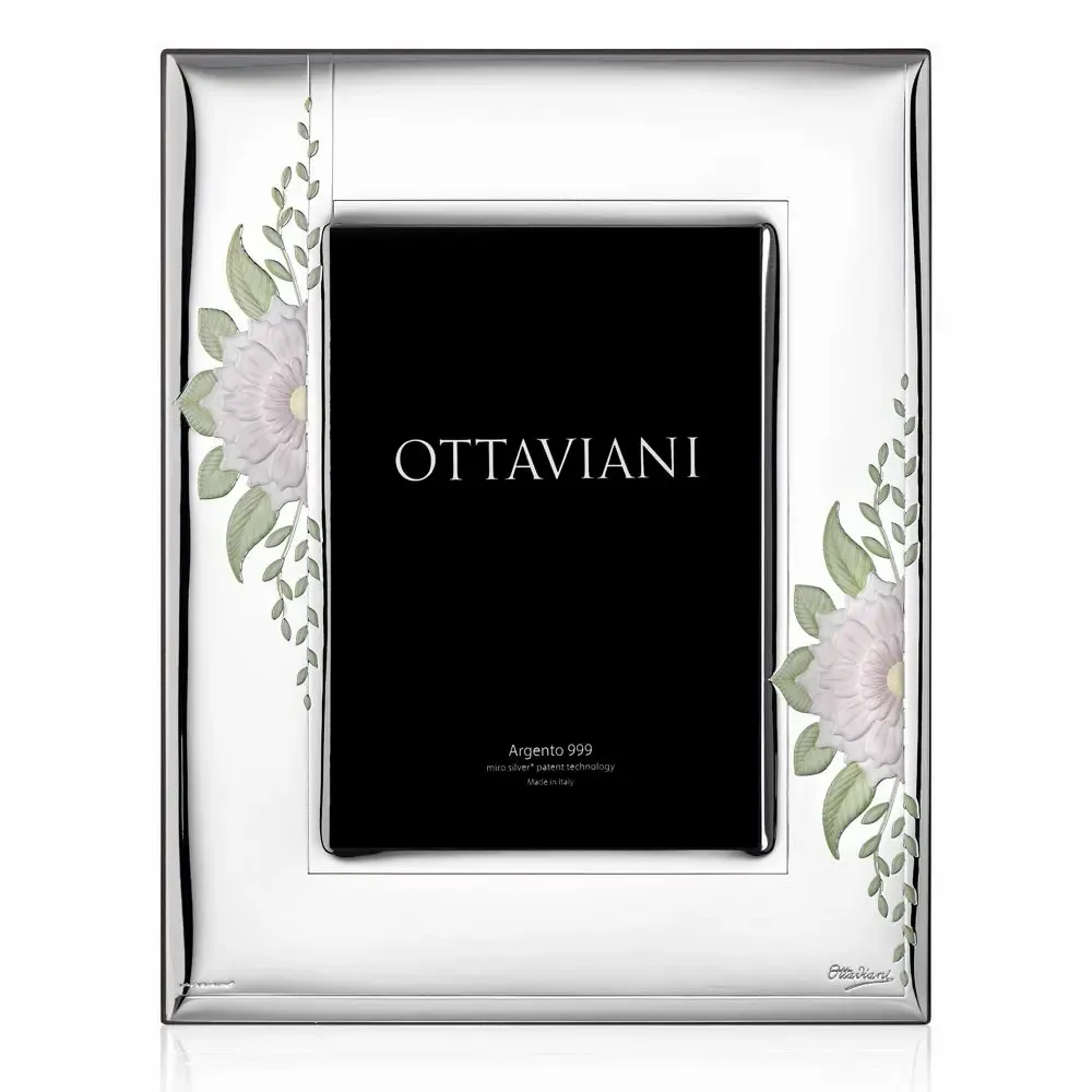 Objets design - Cadre photo Miro Argent "Fiori pesca" - OTTAVIANI