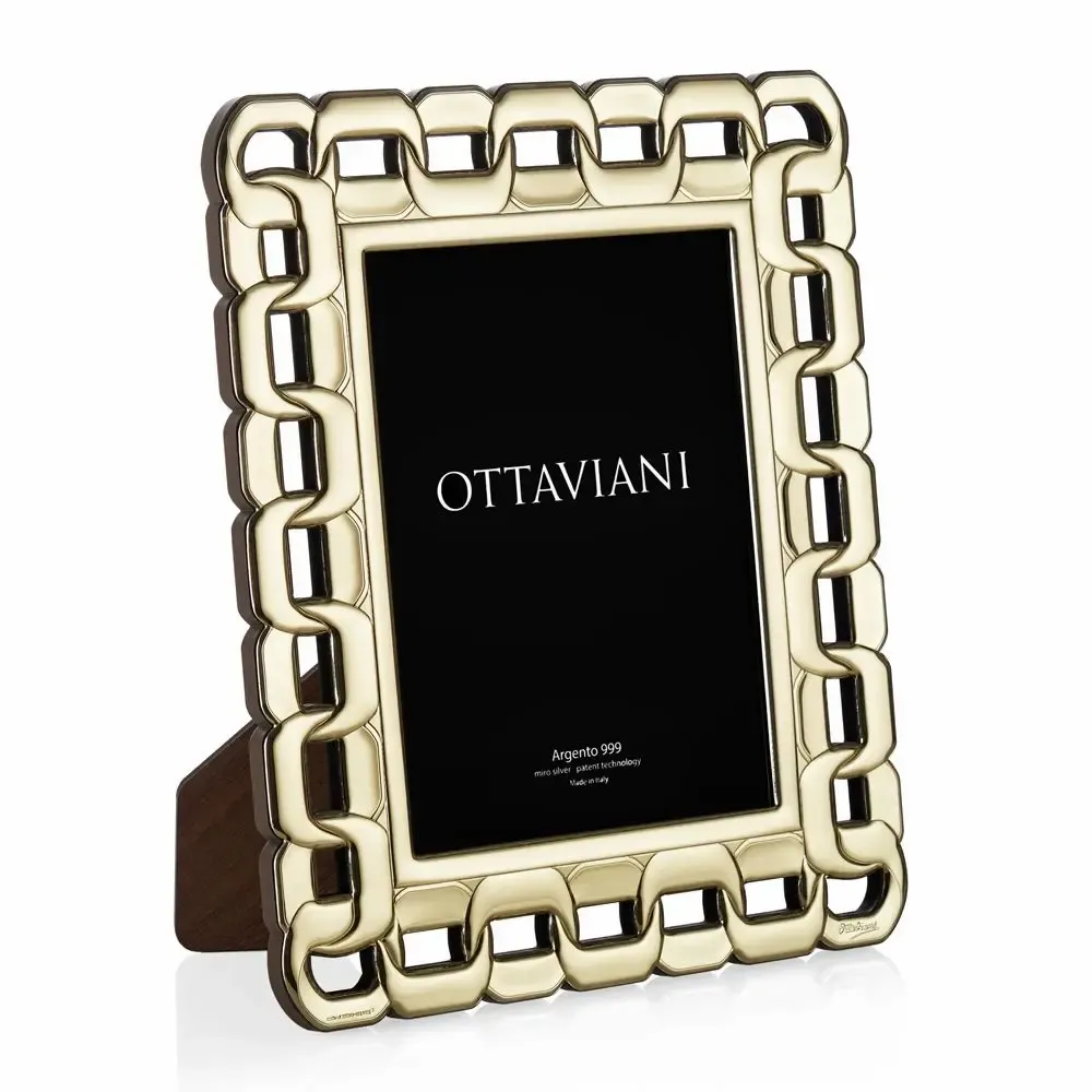 Objets design - Cadre photo Miro Silver "Maglia or" - OTTAVIANI