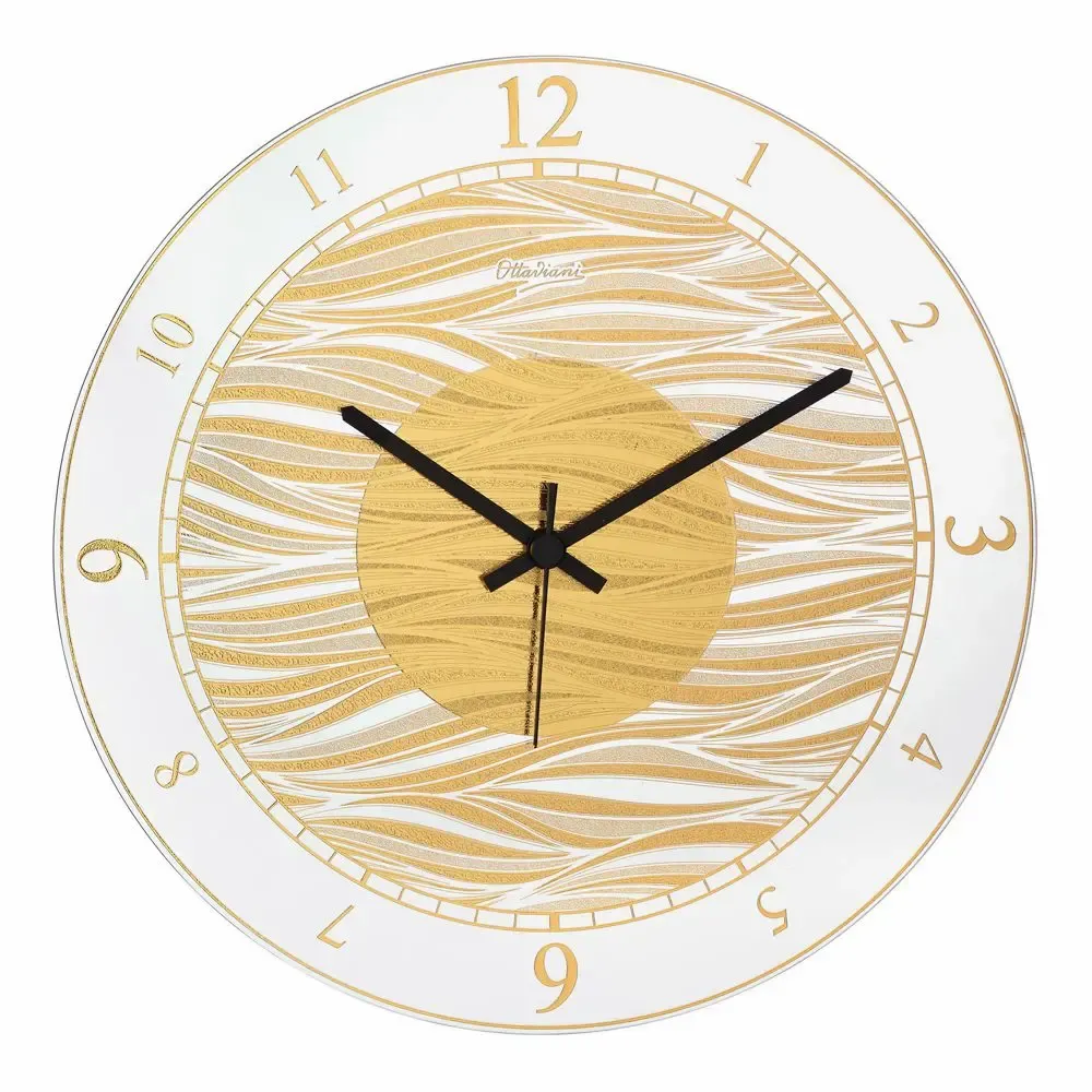 Objets design - Horloge murale miro-argent « La mer de la vie » - OTTAVIANI