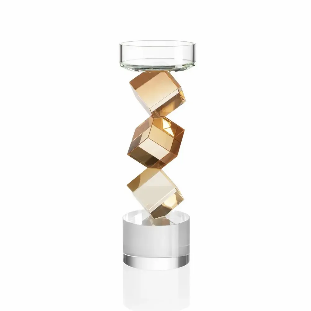 Objets design - Bougeoir en cristal coloré - OTTAVIANI