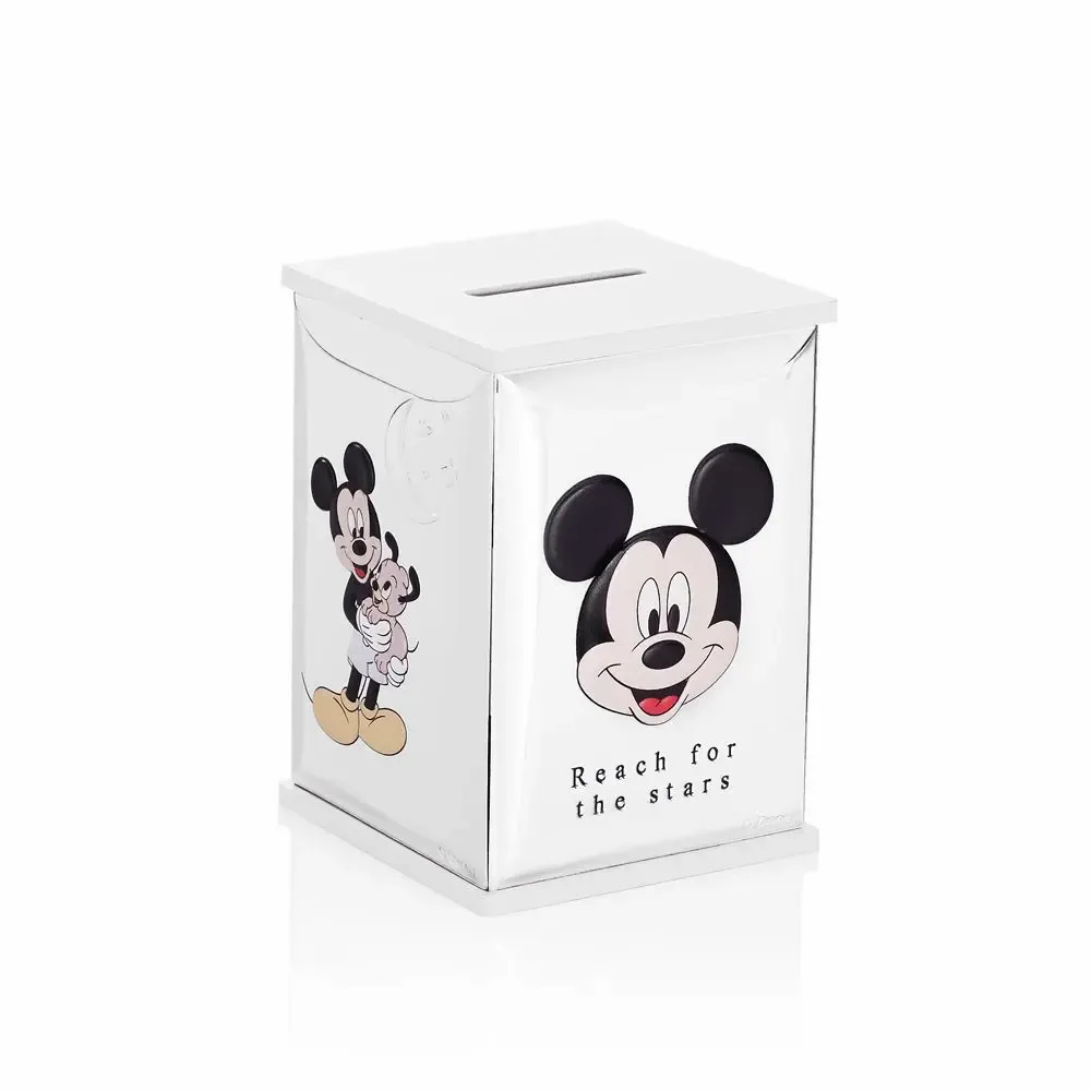 Objets design - Tirelire Miro Silver Collection Disney « Mickey Mouse avec son chiot » - OTTAVIANI