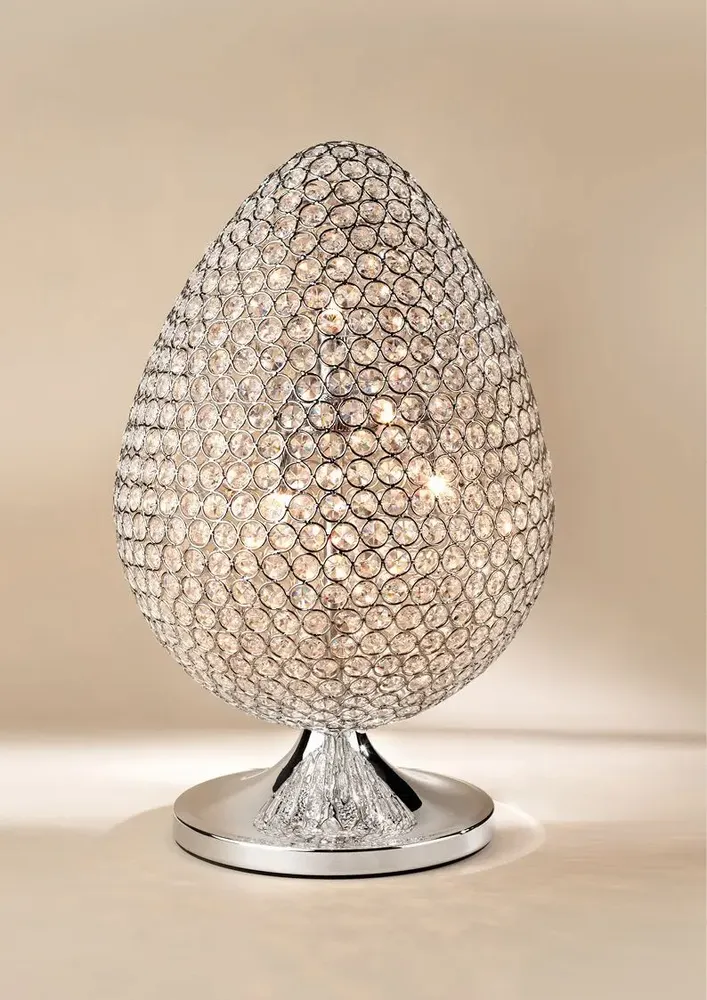 Design objects - Lamp in metal and crystals "The egg of diamond" - OTTAVIANI