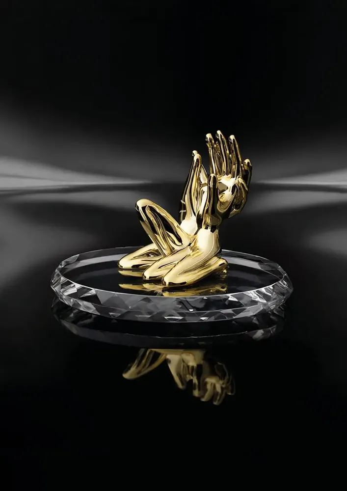 Objets design - Sculpture en argent « Édition spéciale Amour » et or - OTTAVIANI