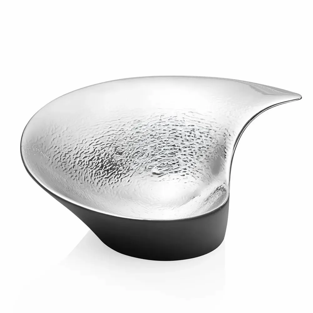 Objets design - Centre de table avec inscription « Ayum » argentée et noire mate - OTTAVIANI