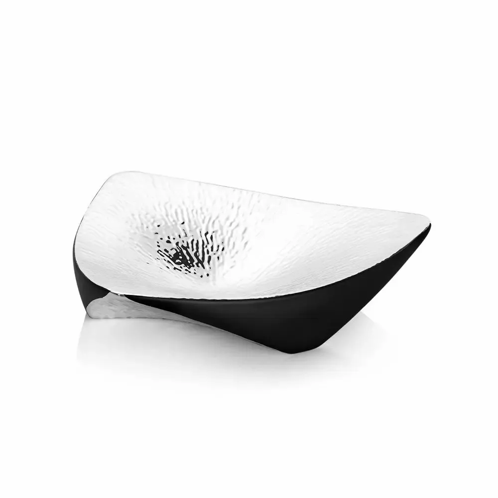 Design objects - Pocket emptier with silver and matt black "Ayum" - OTTAVIANI