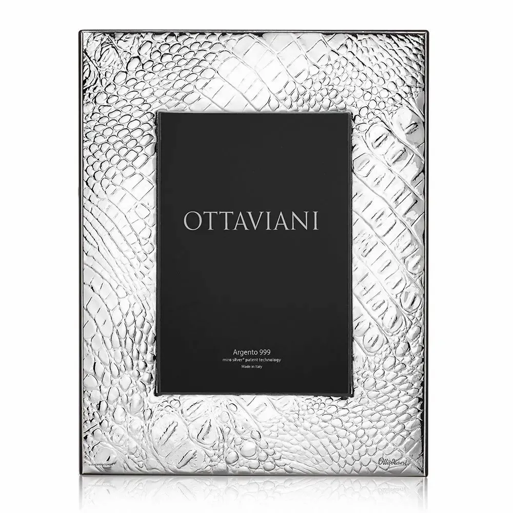 Objets design - Cadre photo miro-argent « Crocodile » - OTTAVIANI
