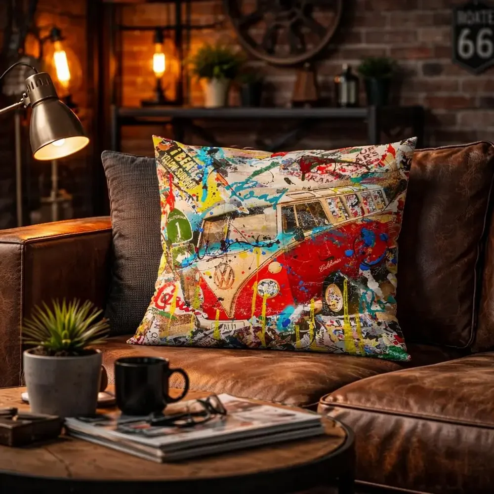 Fabric cushions - Van Decorative Pillow 45 x 45 - Design by Anne Mondy - ARTDECORIS