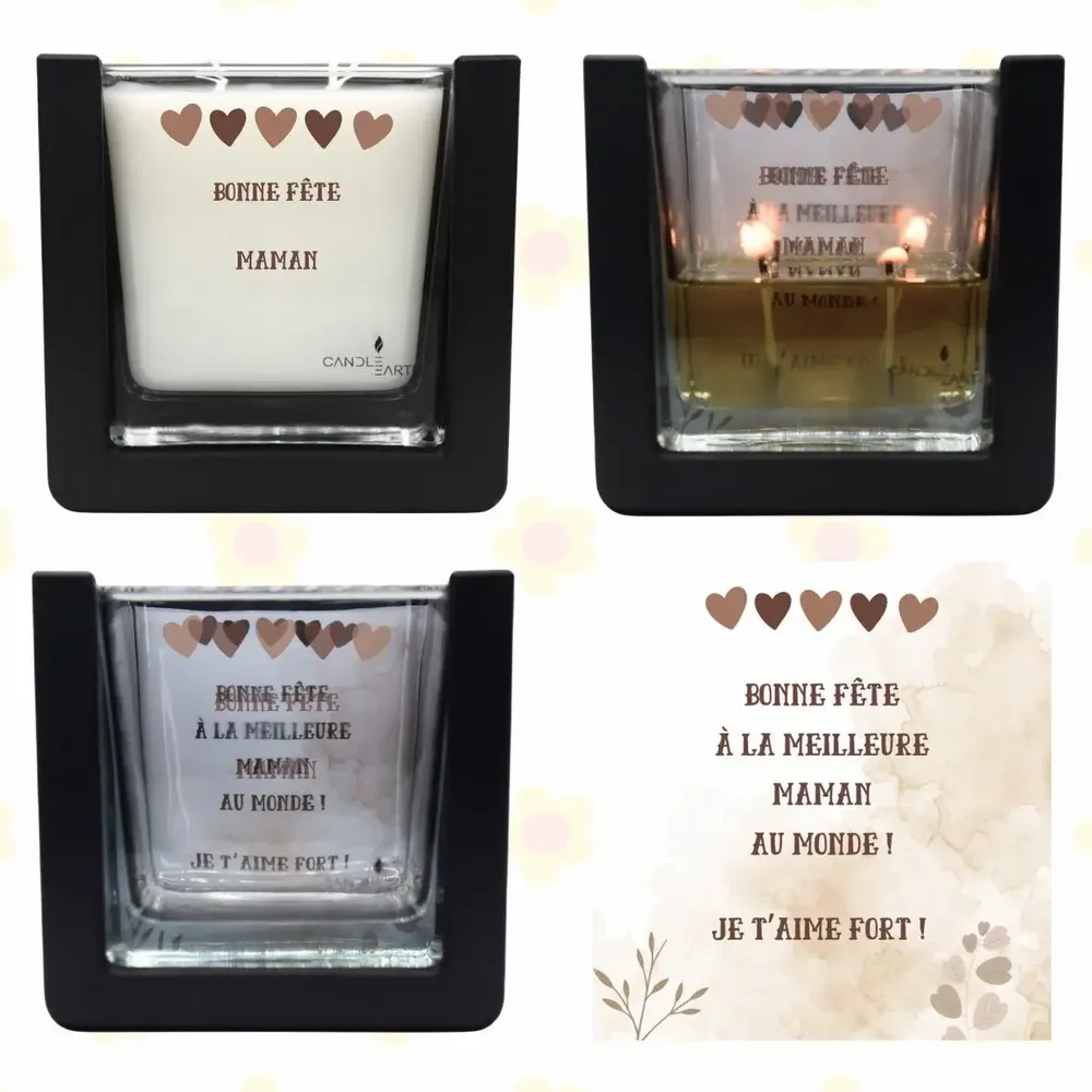 Gifts - Mother's Day 4 Hearts - BOUGIES CANDLEARTH