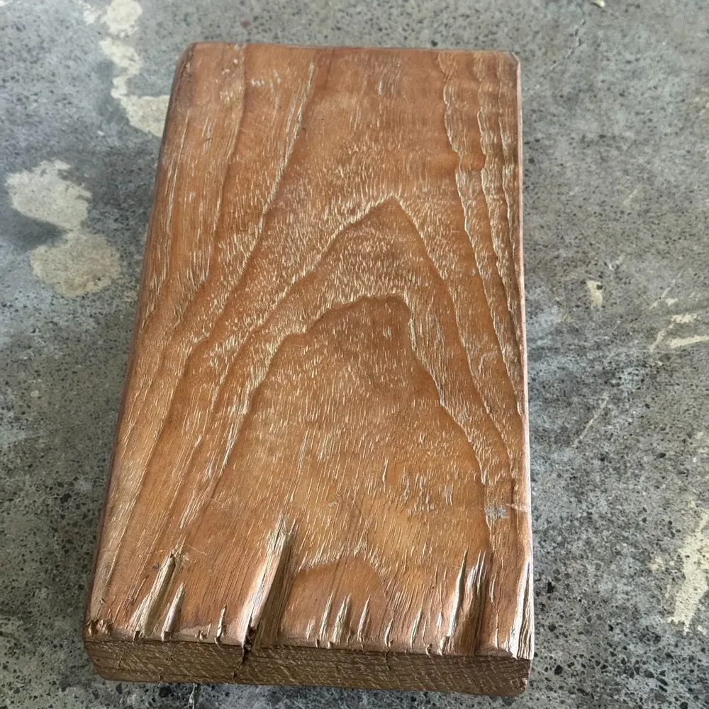 Tabourets - Petit stool, tabouret d'appoint en teck massif blond wabi-sabi L30 - OFFICE OBJETS