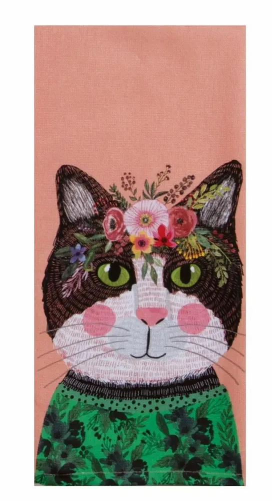 Dish towels - kitchen towels flowers everywhere - KARENA INTERNATIONAL