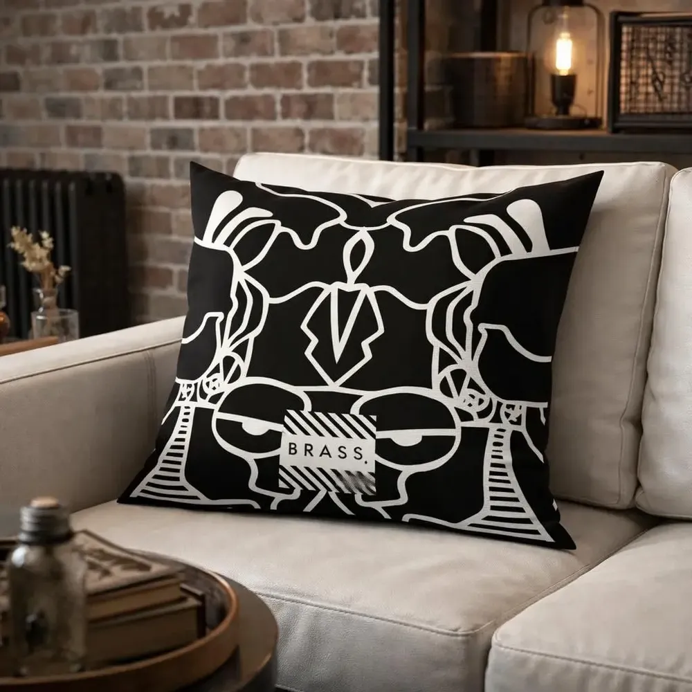 Coussins textile - Housse de coussin décoratif Black Misu 45 x 45 - Design by BRASS - ARTDECORIS